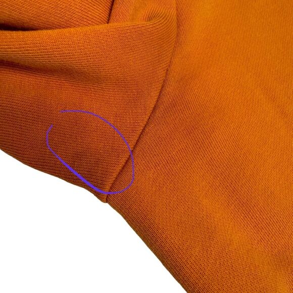 SJ Orange Full Zip Hoodie Rhinestone Embellished Logo Casual Comfy - Picture 7 of 8